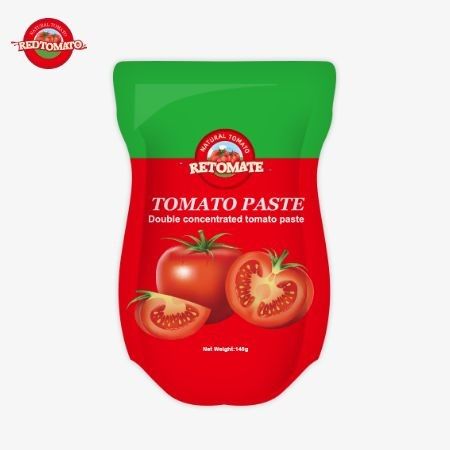 140g Saquete de pasta de tomate doce e azedo, disponível em 22% a 30% de pureza