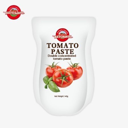140g Saquete de pasta de tomate doce e azedo, de pureza de 22% a 30%