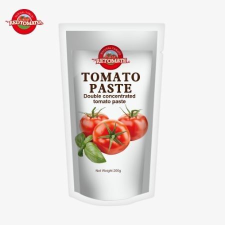 O saco de pasta de tomate de 200g atende aos padrões ISO HACCP e BRC para conformidade com os preços de fábrica