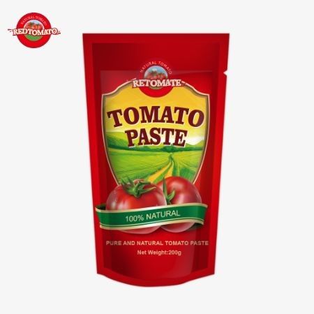 O saco de pasta de tomate de 200g cumpre com os padrões ISO HACCP e BRC, garantindo a conformidade com os preços de fábrica