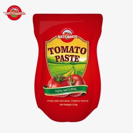 210g em saquete de tomate está fabricada em conformidade com as normas de produção ISO HACCP BRC e FDA