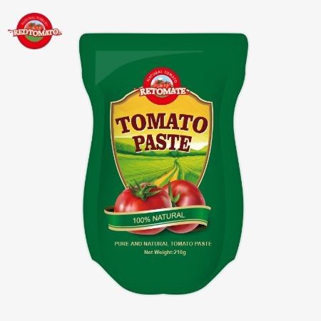 A pasta de tomate de 210g está em conformidade com as normas ISO HACCP BRC e FDA