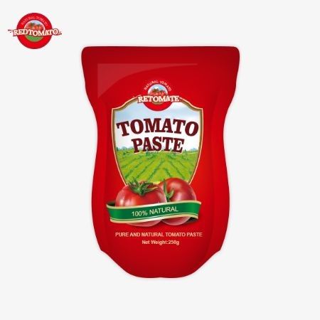 Esta oferta contém 250g de pasta de tomate doce e picante com pureza que varia de 30% a 100%
