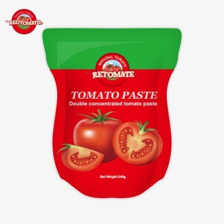 Conveniente e saboroso A saqueta de 340g de pasta de tomate vermelho oferece uma experiência culinária deliciosa