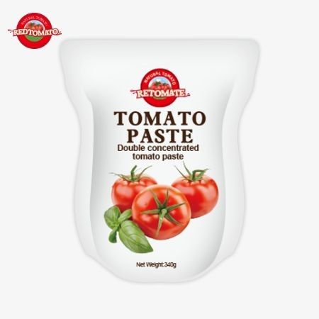 O saquinho de pasta de tomate de 340g atende aos padrões ISO HACCP e BRC para conformidade com os preços de fábrica