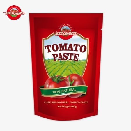 400g Saquete de tomate com pasta de tomate conveniente saboroso e pureza 30%-100%
