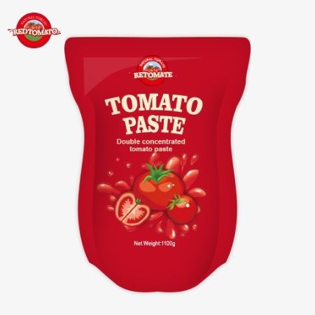 O saco de pasta de tomate de 1100g cumpre com os padrões ISO HACCP e BRC para preços de fábrica