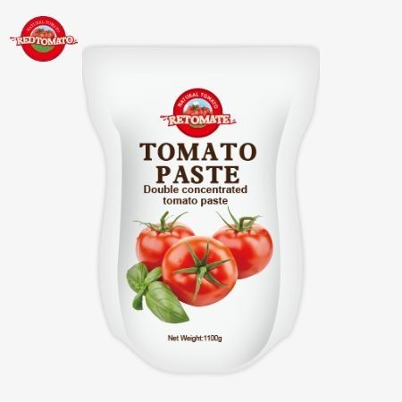 1100g Saquete de pasta de tomate em pé atende às normas ISO HACCP e BRC para conformidade com os preços de fábrica