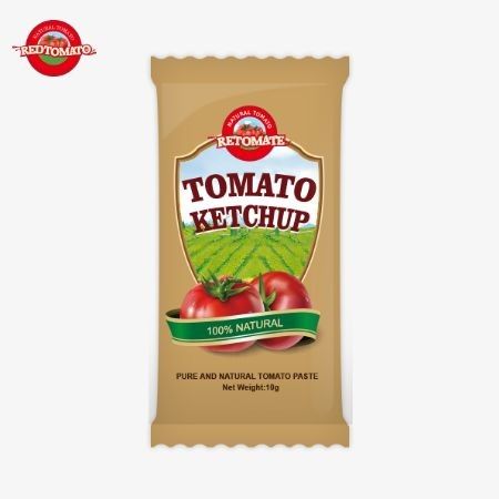 10 gramas de ketchup com um sabor doce e azedo e puro sabor natural