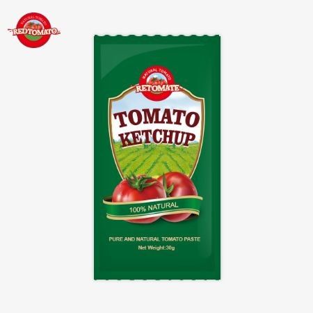OEM Petit Saco Tomate Ketchup 30g sabor doce e azedo sabor natural puro padrões ISO HACCP BRC FDAl