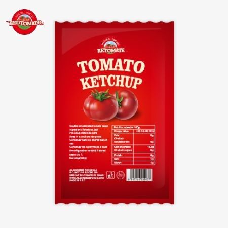 Saquete de ketchup de tomate OEM de 36g da China feito com ingredientes naturais puros disponíveis a preço de fábrica