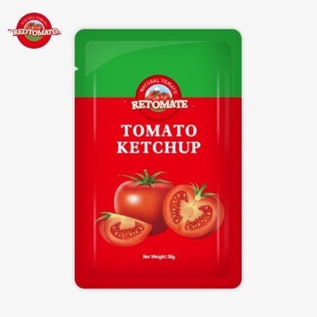 OEM 50g Sachet Ketchup oferece conveniente fácil de usar embalagem para preço de fábrica