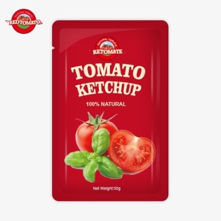 China de saquetes de ketchup premium de 50g, certificados pela ISO HACCP e FDA preço de fábrica