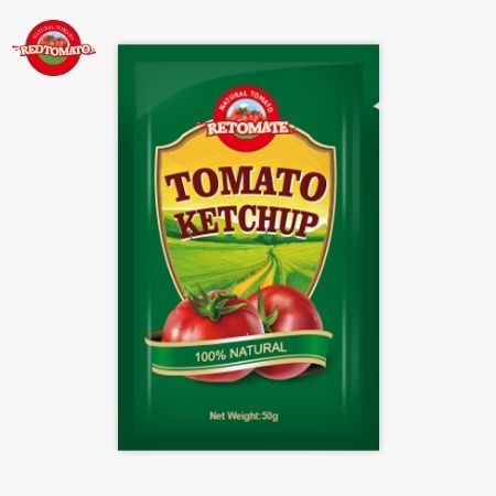 Bolsas de ketchup de 50g da China, certificadas pela ISO, HACCP e FDA, disponíveis a preços de fábrica
