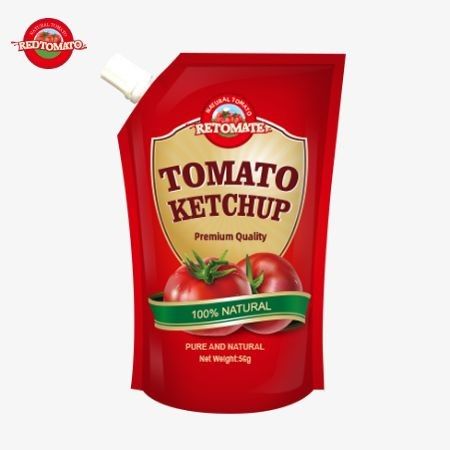 ISO Sachet Ketchup 56g sabor natural puro de acordo com as normas internacionais de produção