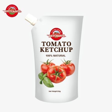 Alinhamento com as normas internacionais de produção Estas saquetas de ketchup de sabor natural de 56g cumprem os padrões OEM