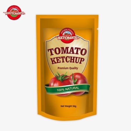Fábrica original ISO Sachet Ketchup 56g Oferece puro sabor natural doce e azedo