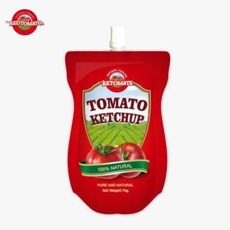 70g saquete de ketchup com um sabor natural puro conveniente e internacionalmente padrão está disponível a um preço de fábrica
