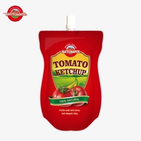 OEM China preço de fábrica 100g doce e azedo natural ketchup sachet normas HACCP