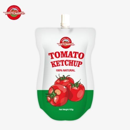 OEM China Preço de fábrica 100g Saquete de ketchup natural doce e azedo, padrões HACCP FDA