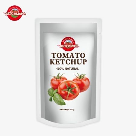Produzimos sacolas de ketchup de 140 gramas que atendem aos padrões internacionais e estão disponíveis a preços de fábrica.