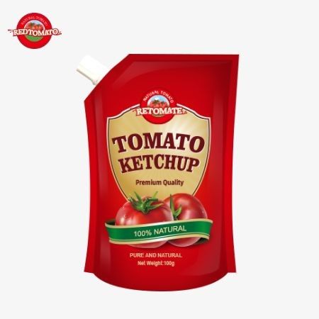 OEM 140g saquetes de ketchup que cumprem com os padrões internacionais e são oferecidos a preços de fábrica