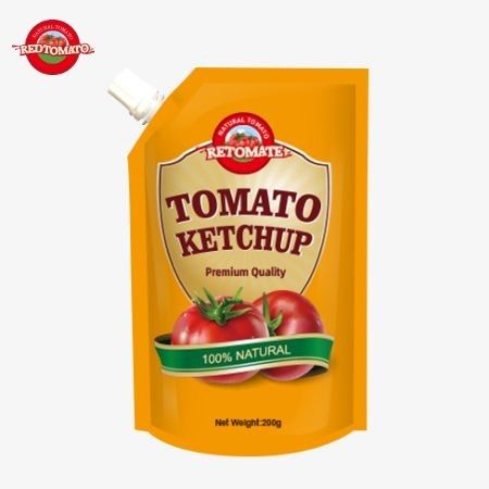 Fabricamos saquetes de 200g de ketchup que cumprem com os padrões internacionais e são oferecidos a preços de fábrica.