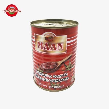 MAAN 400g Duplo Concentrado Pasta de Tomate enlatada Brix22-24% Marca personalizável Disponível