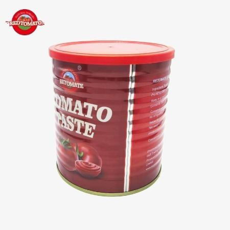Pasta de tomate en conserva Retomate Own Brand 800g Brix 28-30% Fornecer design de marca e embalagem