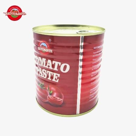 Pasta de tomate en conserva Retomate Own Brand 800g Brix 28-30% Fornecer design de marca e embalagem