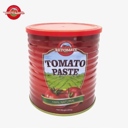 Pasta de tomate en conserva Retomate Own Brand 800g Brix 28-30% Fornecer design de marca e embalagem