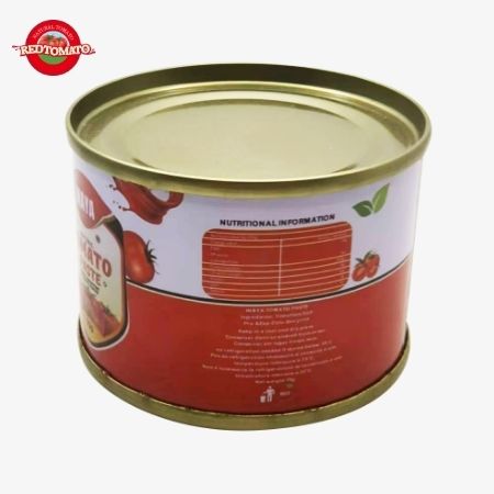 INAYA 70g pasta de tomate enlatada tapa aberta dura Brix28-30% fornecer marca e design de embalagem