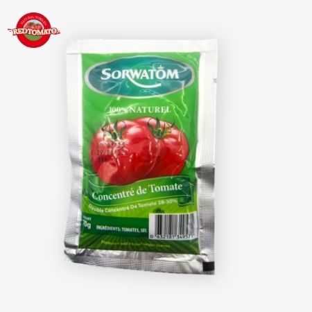 70g Sachê Plano de Concentrado de Tomate com Brix 28–30% Disponível sob a Marca Retomate ou Personalizável com seu Próprio OEM