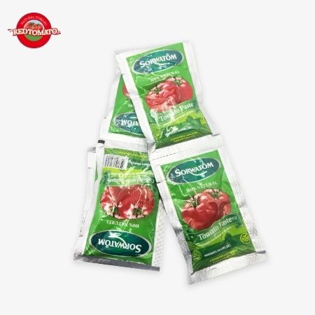 70g Sachê Plano de Concentrado de Tomate com Brix 28–30% Disponível sob a Marca Retomate ou Personalizável com seu Próprio OEM