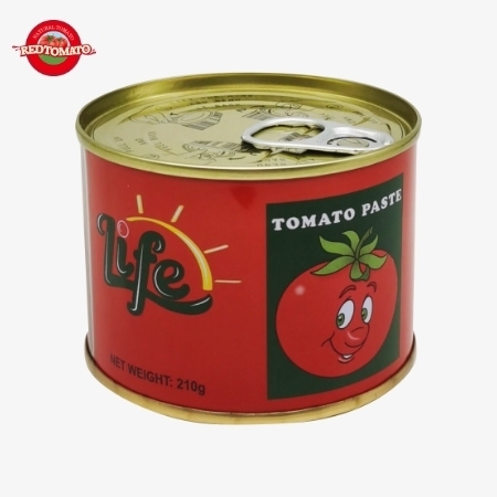 LIFE 70g Extrato de Tomate Enlatado Com Brix 28–30% Fornecer Marca e Design de Embalagem