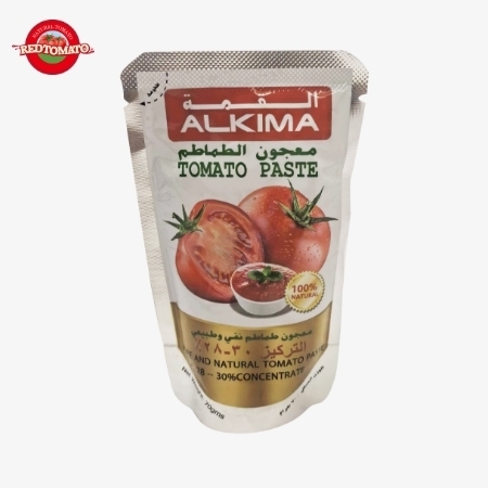 ALKIMA Em Sachet de 70g de Pasta de Tomate Stand Up 28–30% Brix: Marca Retomate Ou OEM Personalizável