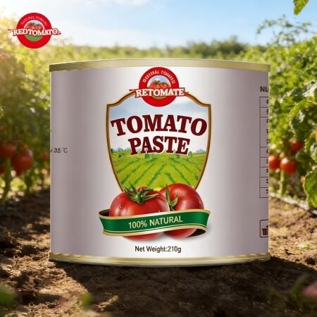 210 g de pasta de tomate enlatada - Cumprindo as normas globais de produção ISO HACCP BRC FDA