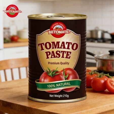 210g Pasta de Tomate em Lata Atende aos Padrões Globais de Segurança Alimentar Reconhecidos FDA ISO HACCP BRC