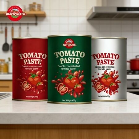 A China fornece 400g de pasta de tomate enlatada, que cumpre rigorosamente os principais padrões globais de segurança alimentar