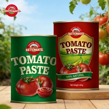 Fabrica Exportação 425g pasta de tomate enlatada - Adere às normas globais ISO HACCP FDA