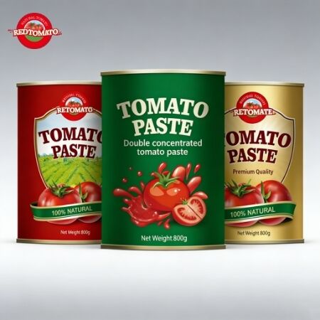 A nossa pasta de tomate em lata de 800g adere aos padrões de qualidade globais estabelecidos pela ISO HACCP BRC e FDA