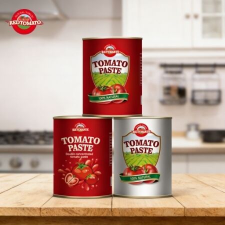 Pasta de tomate em lata de 1000 g premium com 28-30% de Brix e certificações ISO, HACCP, BRC, FDA