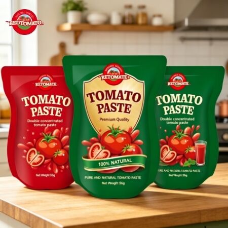 Bolsa de Stand Up 56g Dupla Pasta de Tomate Concentrada com Pureza de 28% a 100%