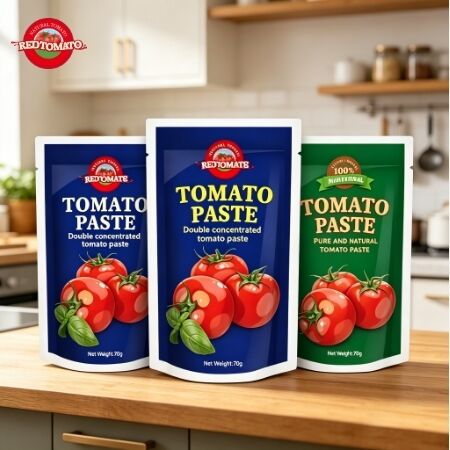 Preço da fábrica Custom Impresso Stand Up Sack 70g Tomate Paste Sachet Food Packaging Sack