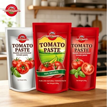200 g de pasta de tomate duplo concentrado com certificação da FDA e Brix 28-30%