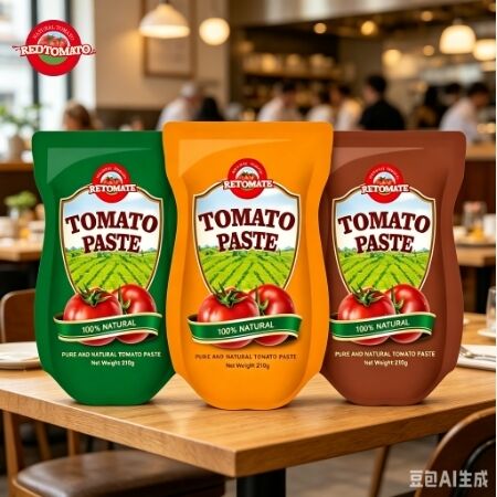 210g Saquete de Tomate Stand-Up Paste ISO HACCP BRC FDA Certificado com Xinjiang Sourced Premium Qualidade
