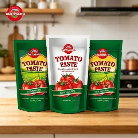 210 g de pasta de tomate em sachet de pé com concentração tripla e certificação ISO HACCP BRC FDA