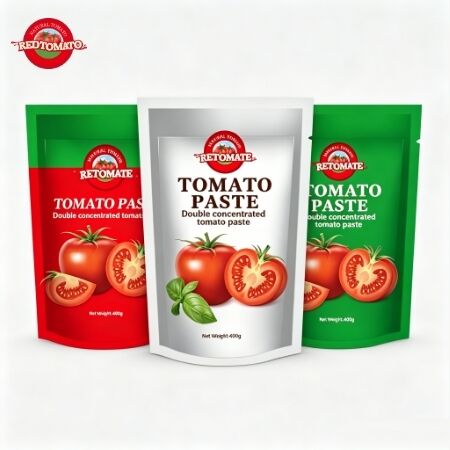 400 g de pasta de tomate em sachet com 30%-100% de pureza e sabor doce e azedo