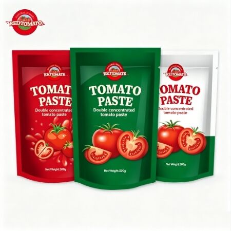 500g de pasta de tomate em sachet triplo concentrado com sabor doce e azedo ISO HACCP BRC FDA Certificado