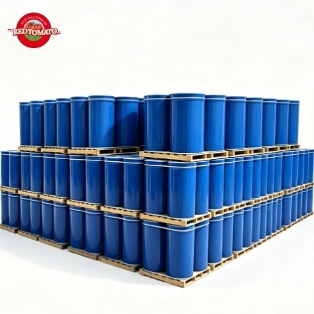 Nova colheita pasta de tomate cold break 36-38% brix triplo concentrado 100% puro pacote de tambor xinjiang